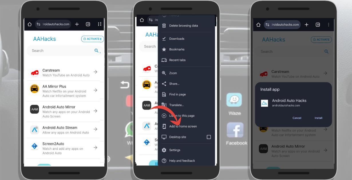 Screenshot of Android Auto Hacks Installation Guide