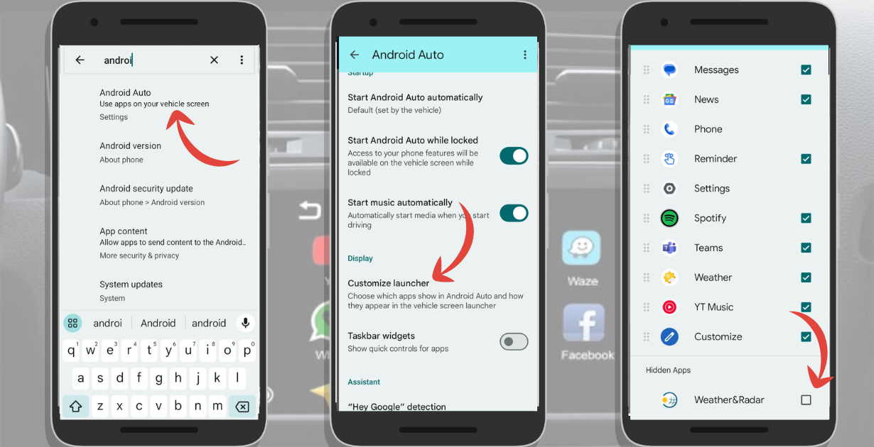 Launch WeatherRadar on Android Auto