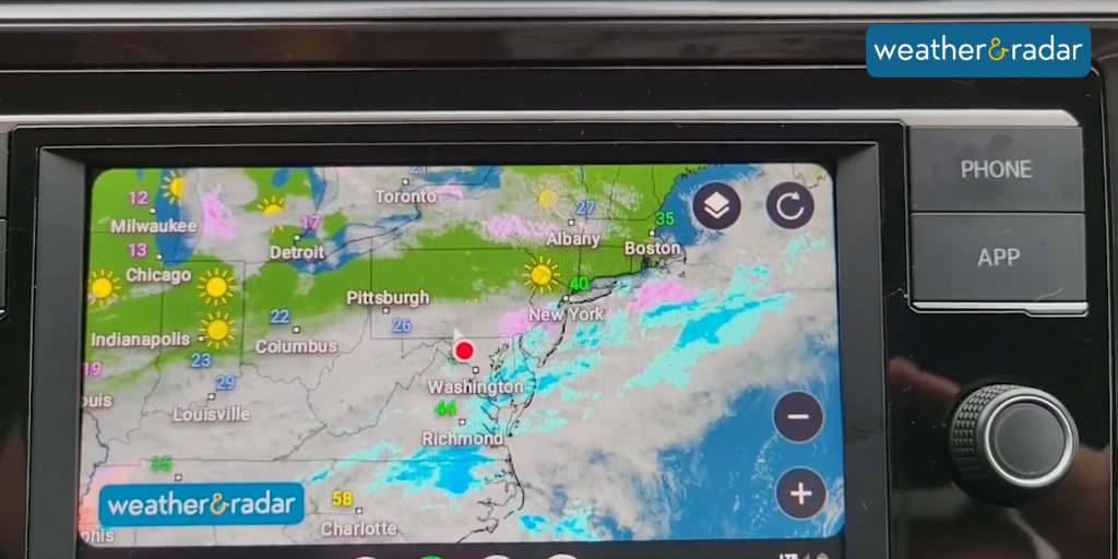 Weather & Radar on Android Auto