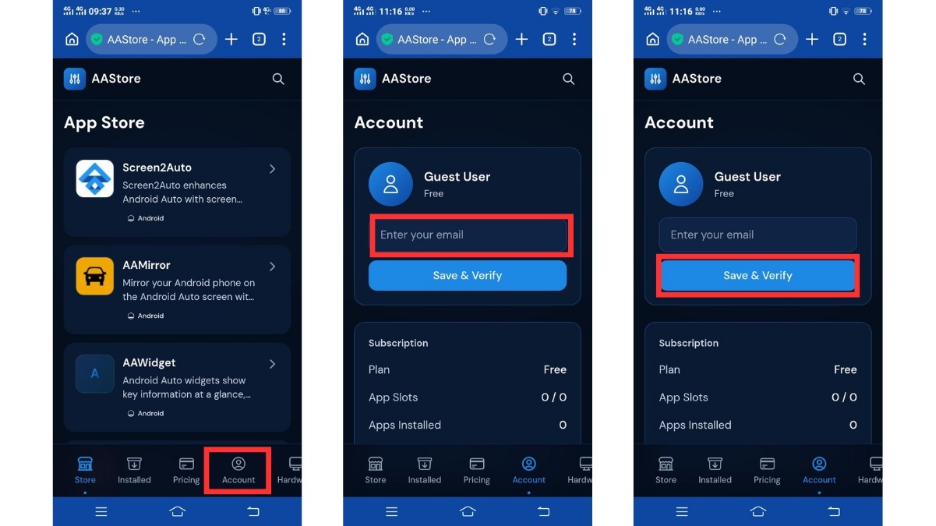 screenshot: aastore activate using your purchase email